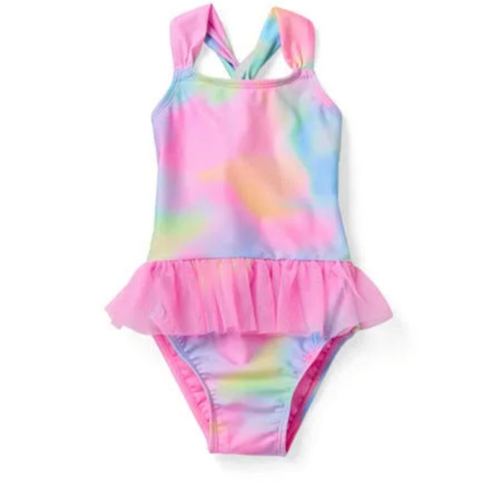 Okie Dokie Girls Tie Dye One Piece Swimsuit